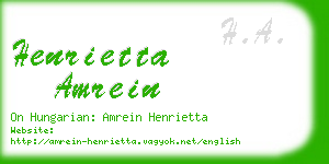 henrietta amrein business card